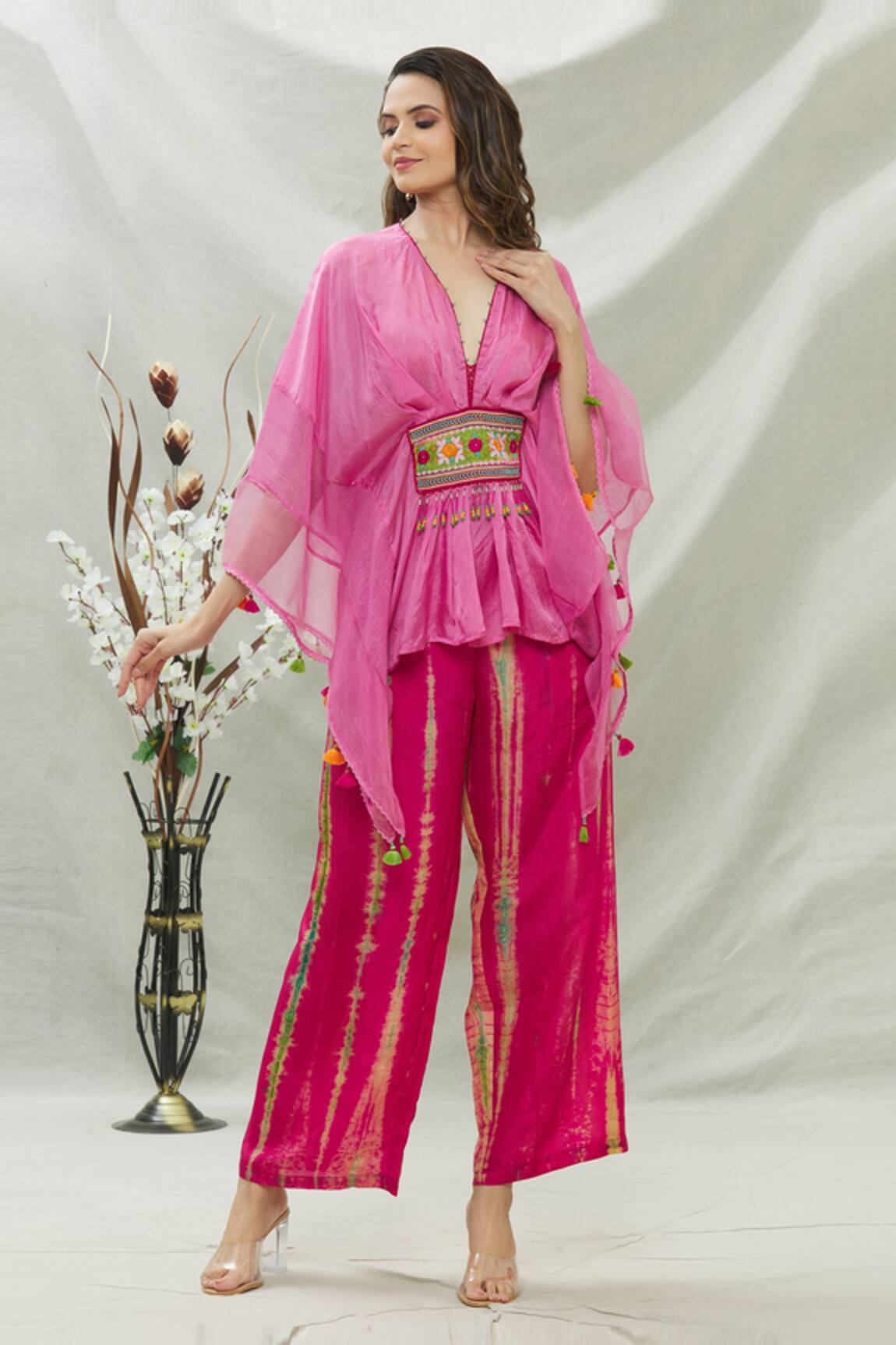 Capisvirleo Ameen Asymmetric Tunic & Palazzo Set 