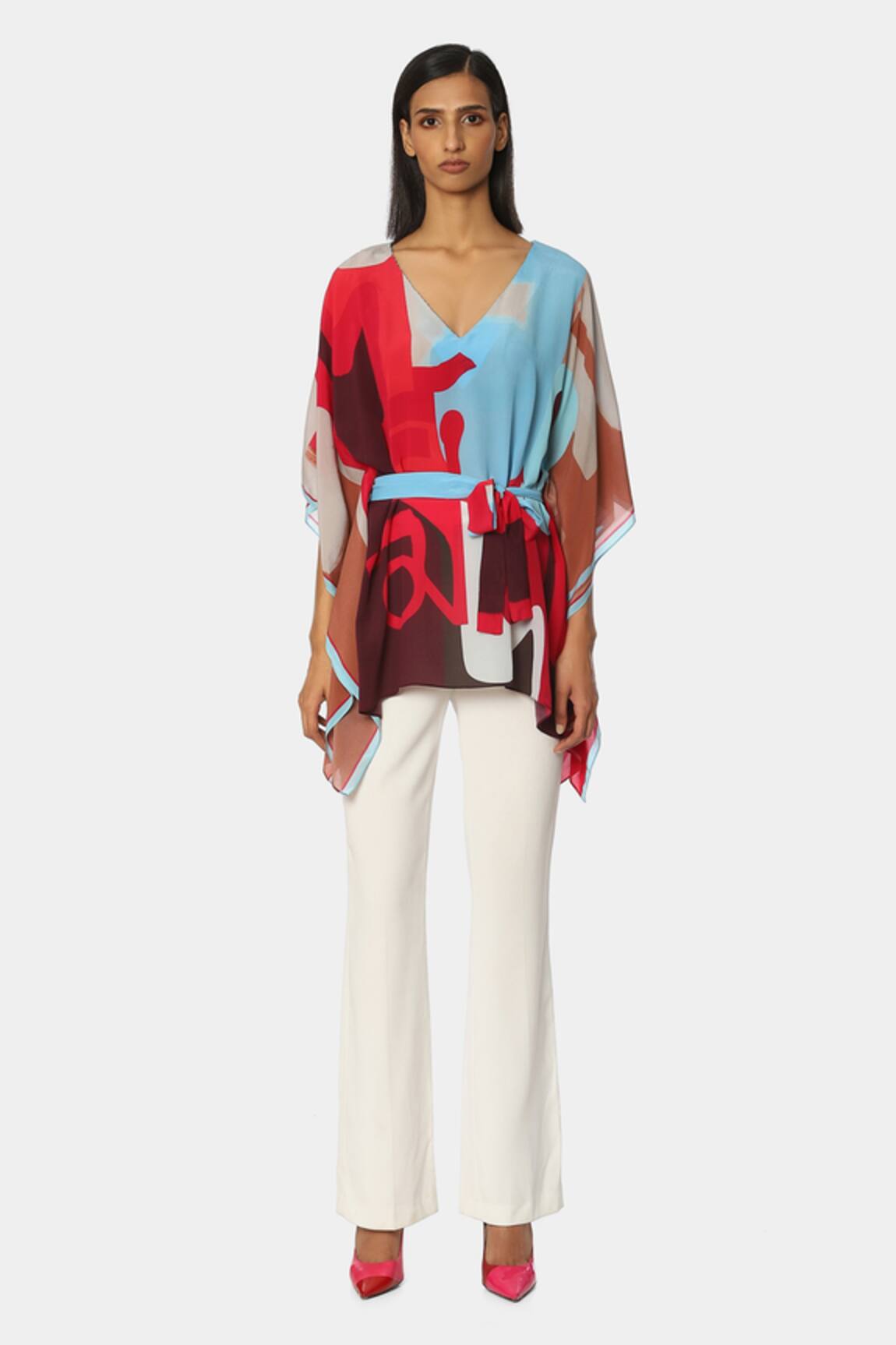 Satya Paul Shillong Abstract Pattern Kimono Top