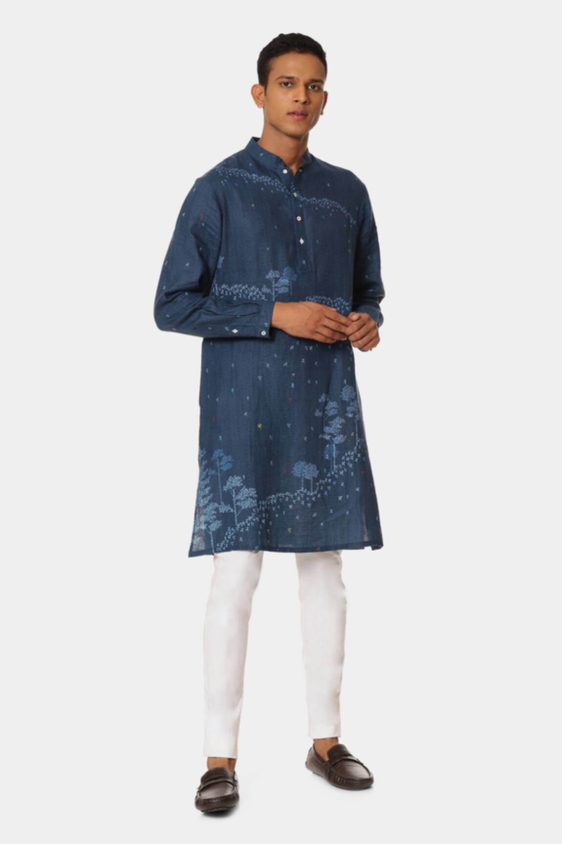 Satya Paul Linen Tide Kurta 