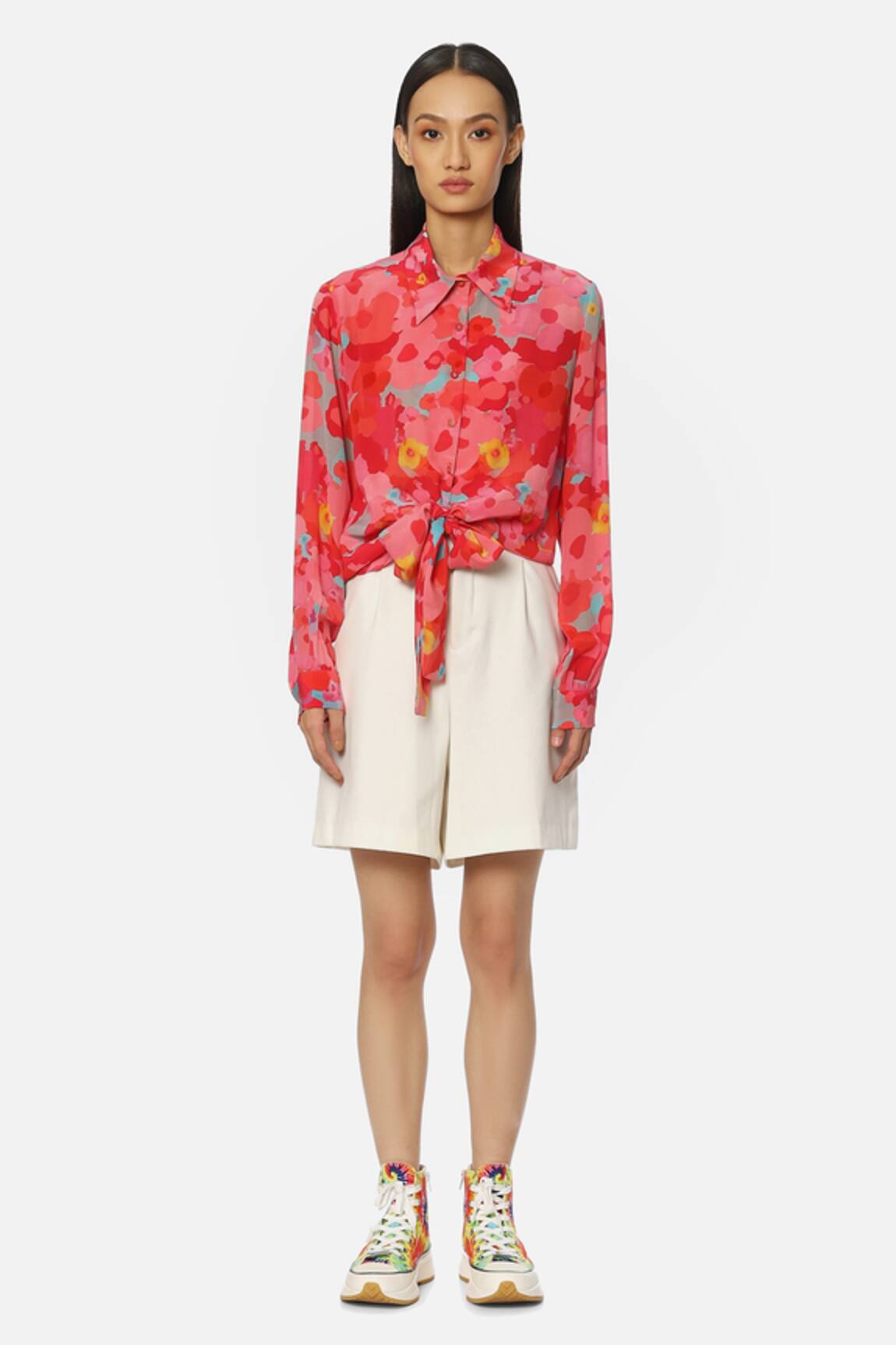 Satya Paul Marine Floral Pattern Shirt