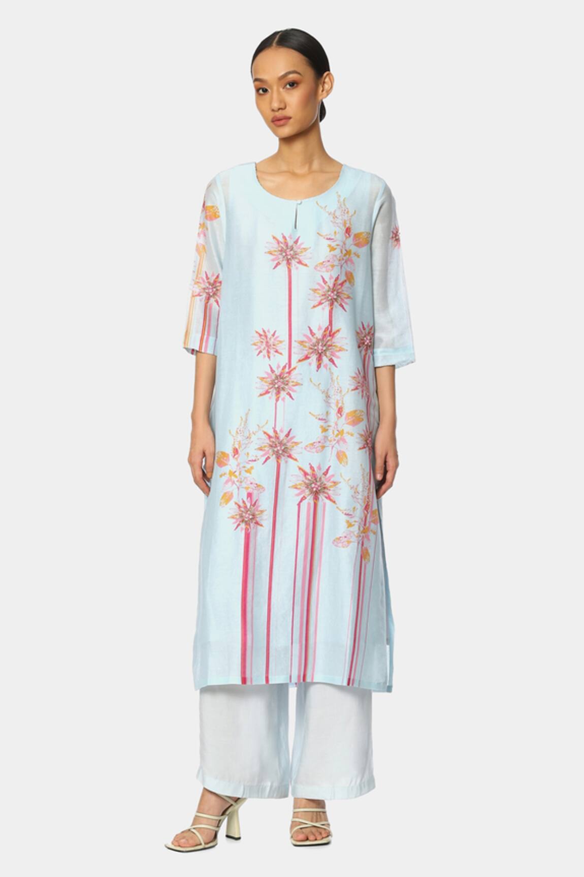 Satya Paul April Chanderi Kurta & Pant Set