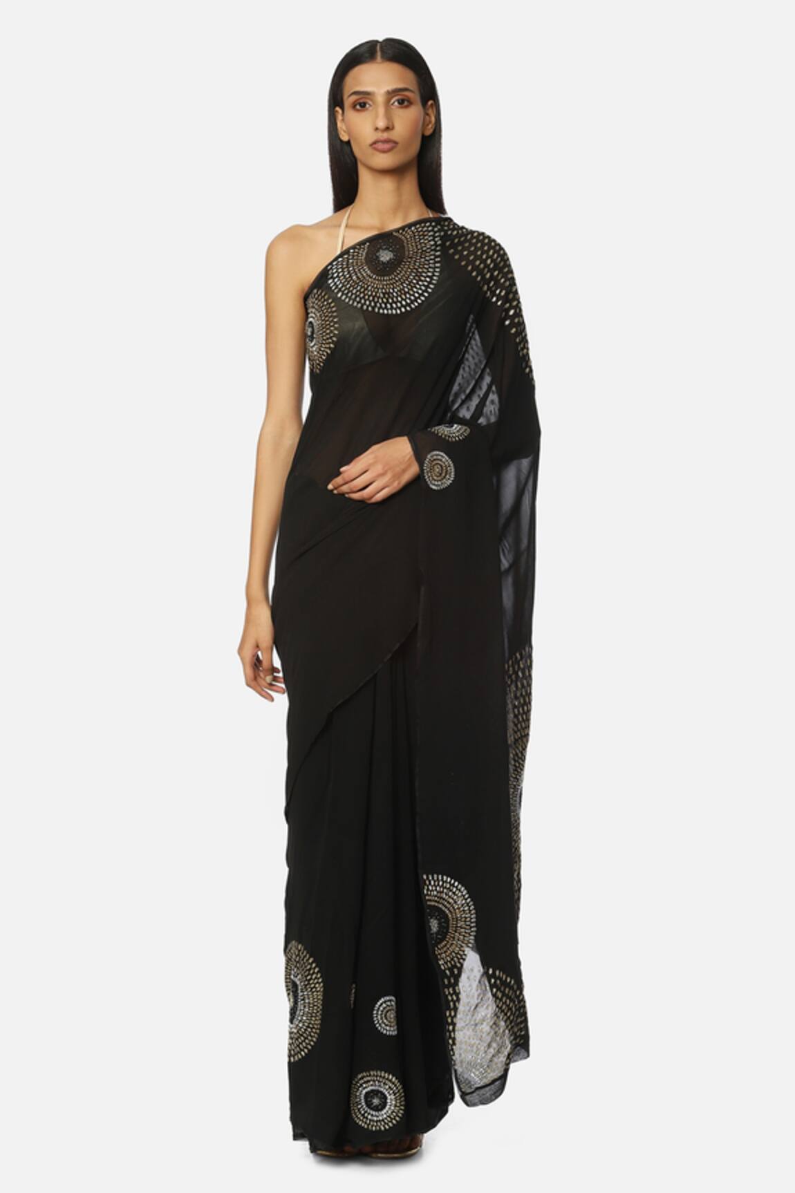 Satya Paul Floral Embroidered Saree 