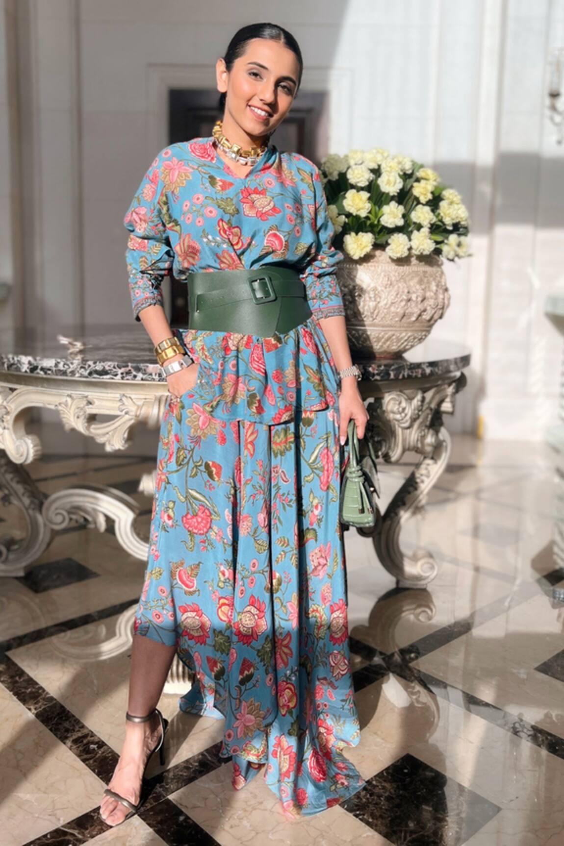 Ritu Kumar Floral Print Kurta & Palazzo Set