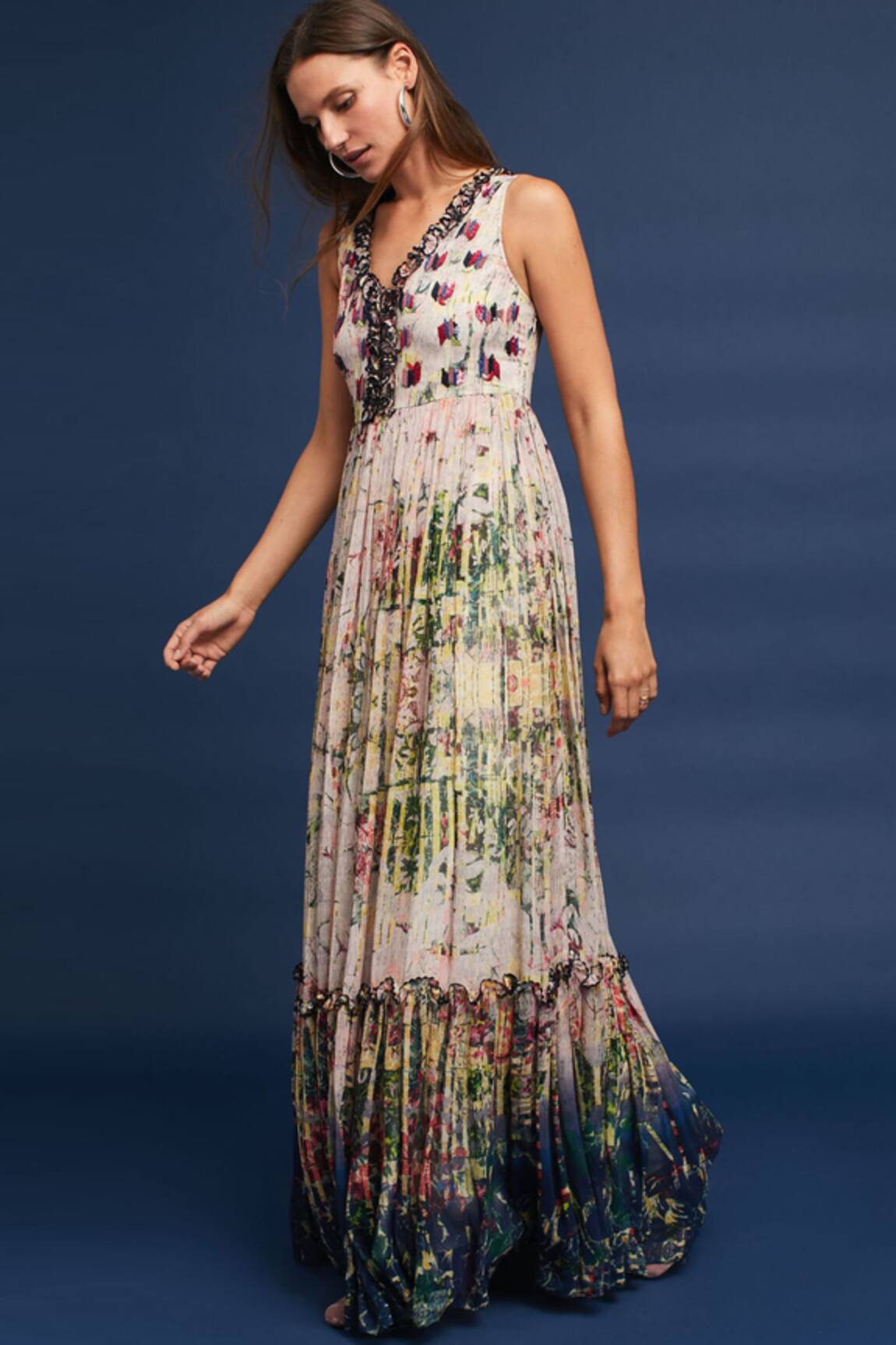 Bhanuni By Jyoti Floral Printed Gown