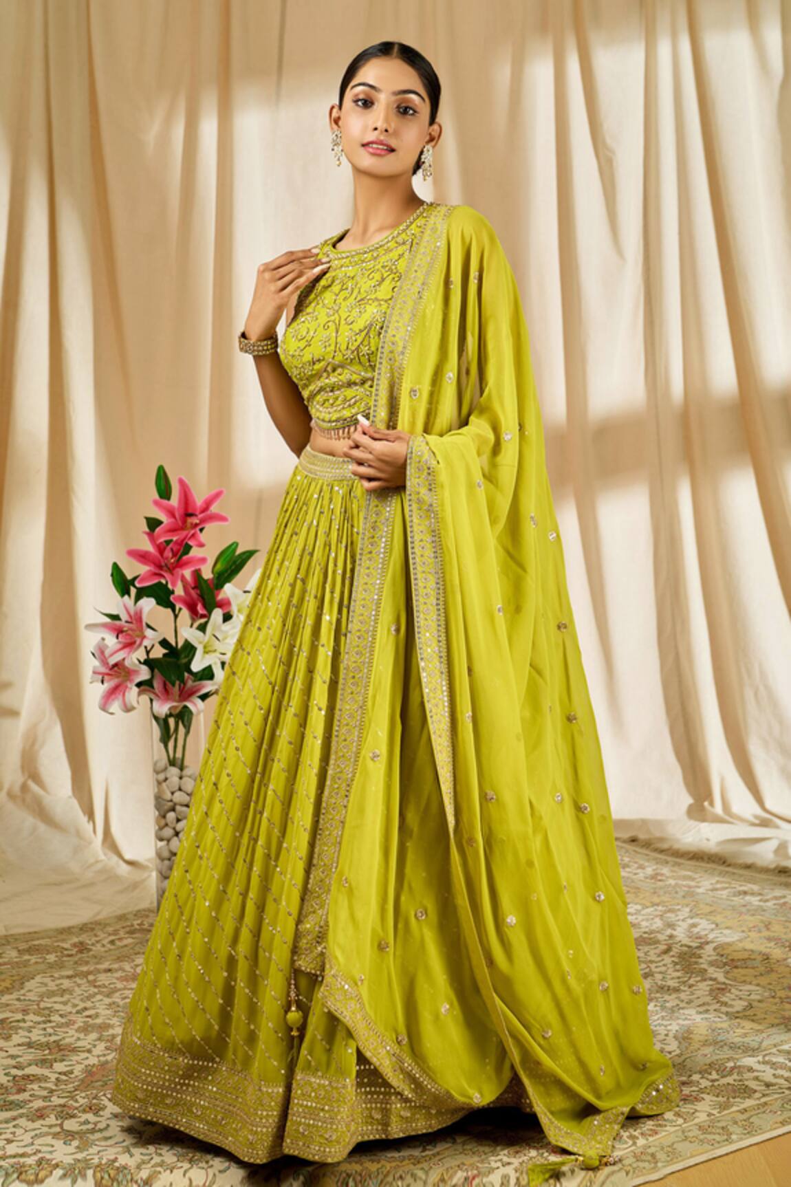 Alaya Advani Sequin Embroidered Lehenga Set