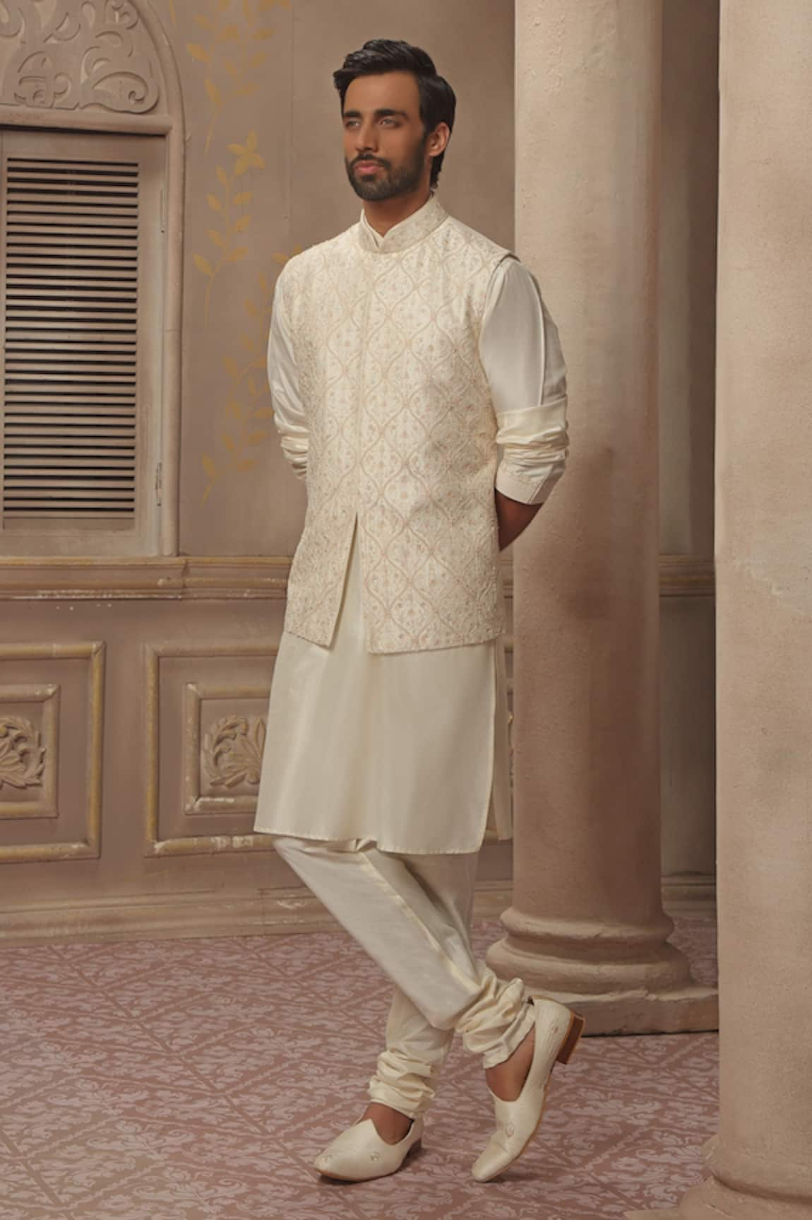 Vanshik Embroidered Jacket & Kurta Set