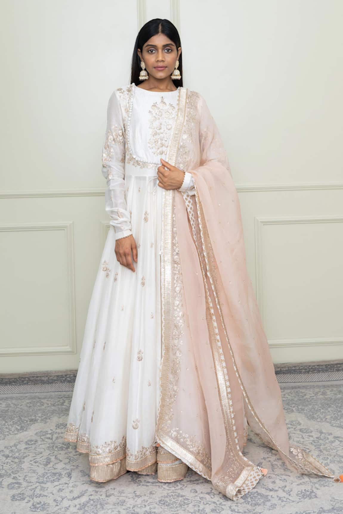 Sheetal Batra Silk Chanderi Anarkali Set 