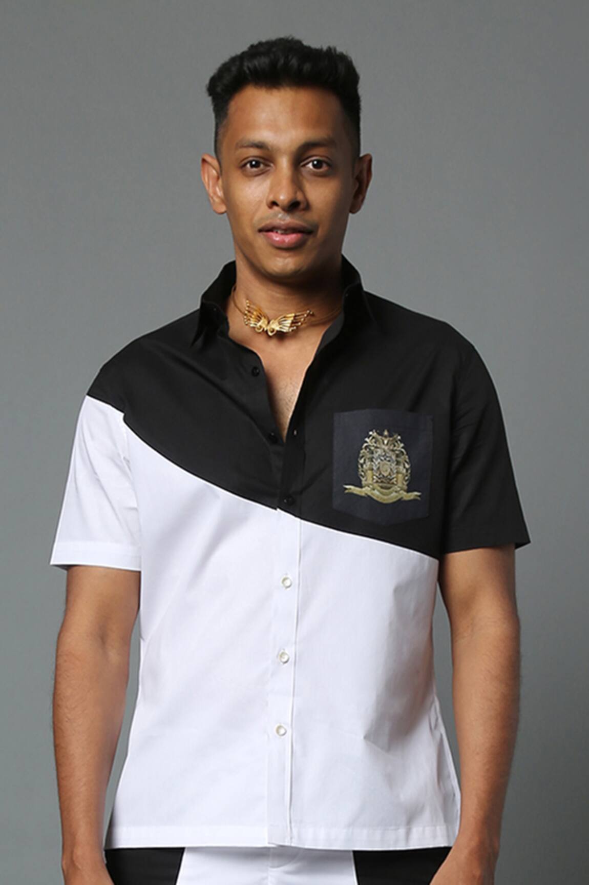 House Of Three Arali Colorblock Shirt 