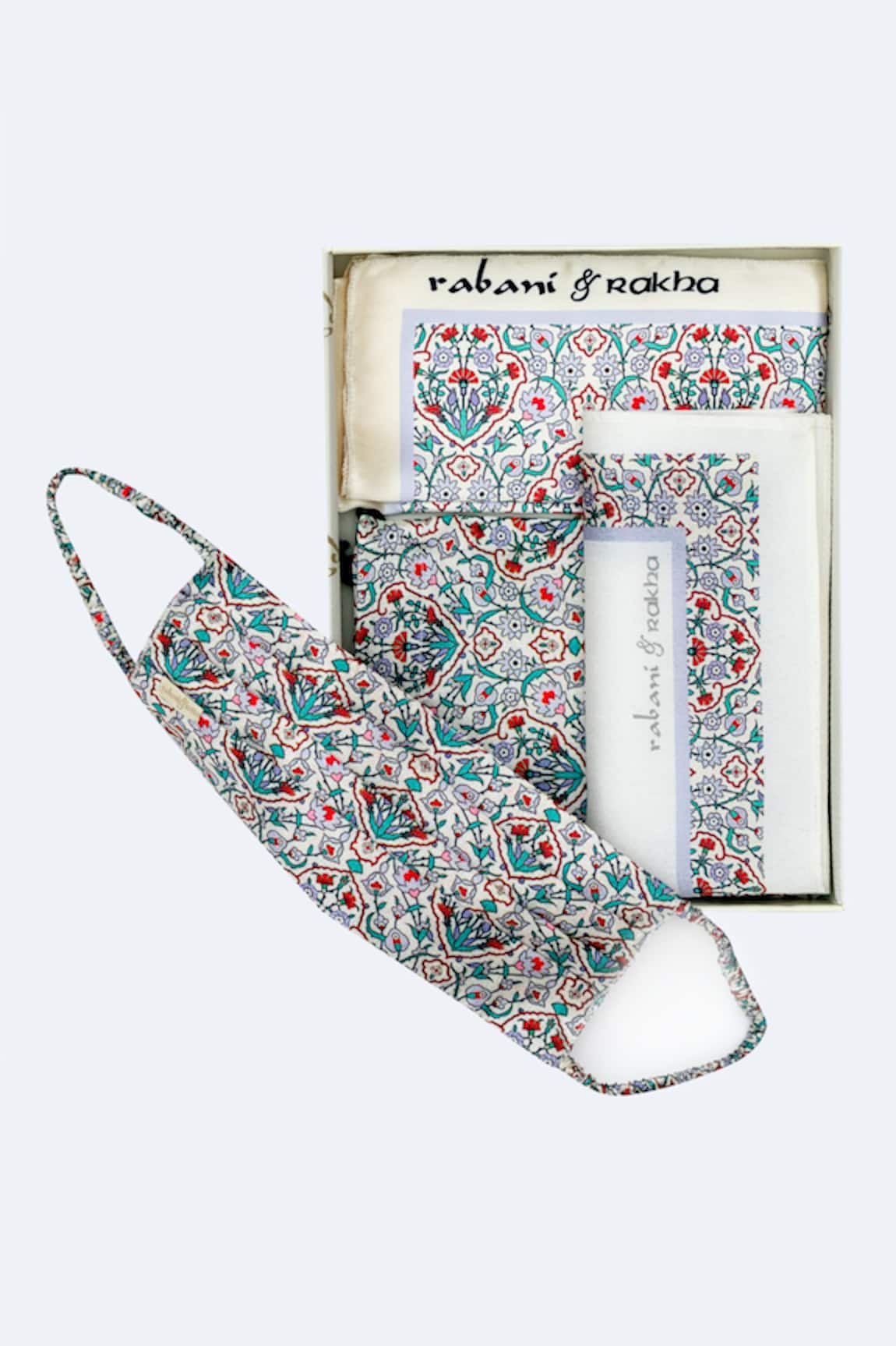 Rabani & Rakha Face Mask & Pocket Square Gift Box 