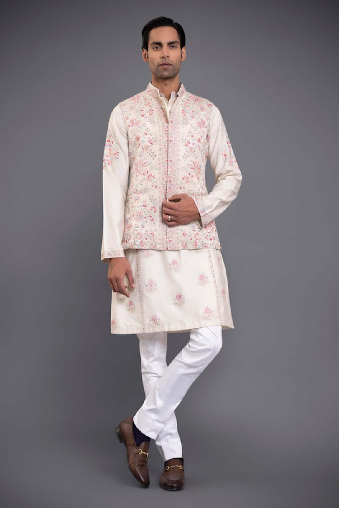 Raghavendra Rathore Jodhpur Linen Silk Waistcoat