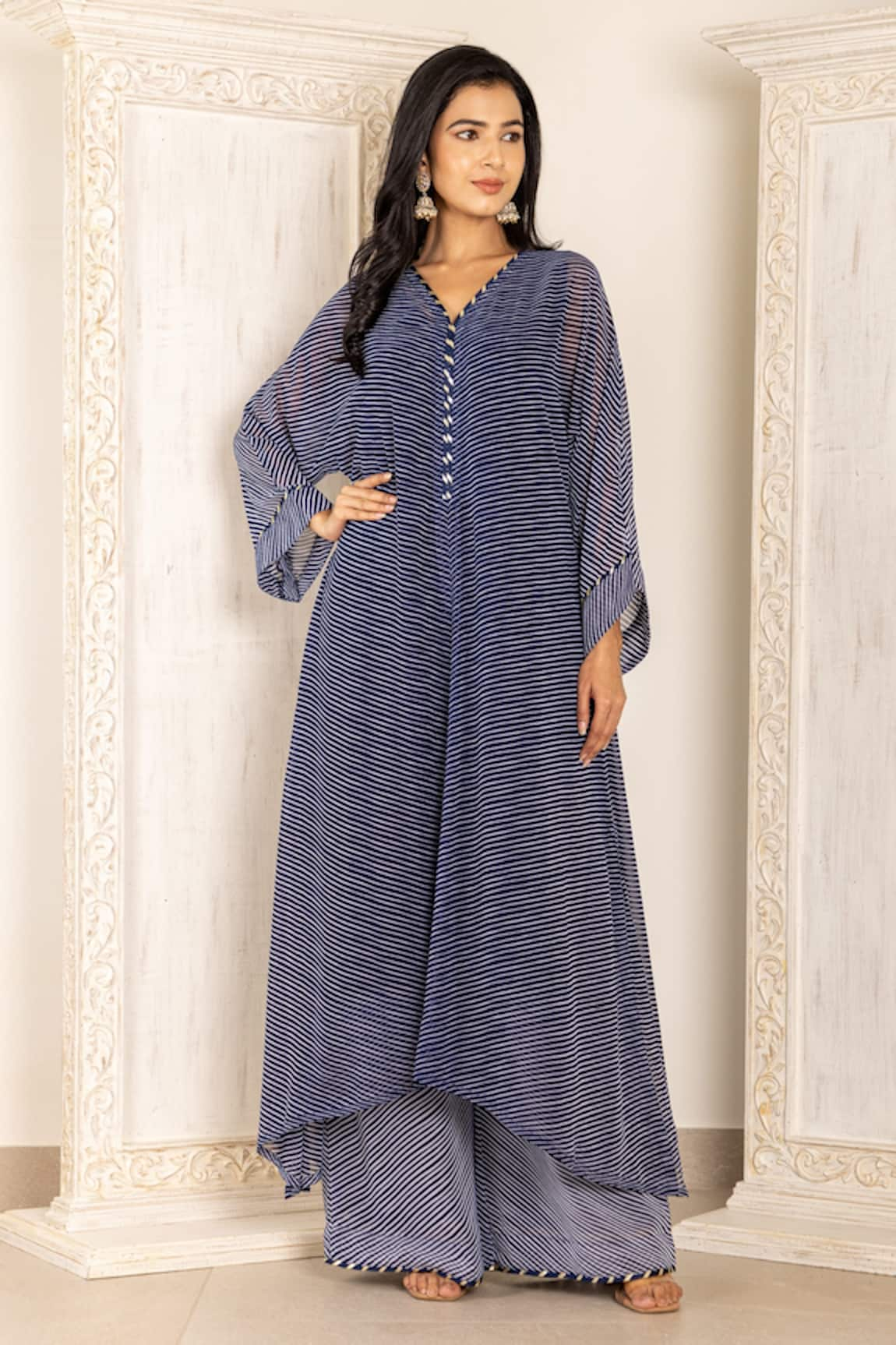 Inara Jaipur Leheriya Print Kurta & Palazzo Set