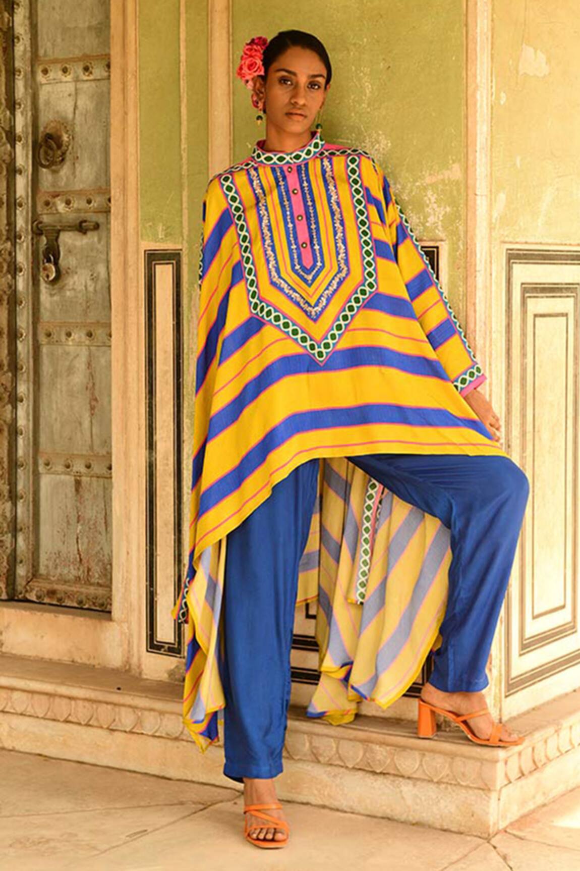 Swati Vijaivargie Rani Silk Straight Pant