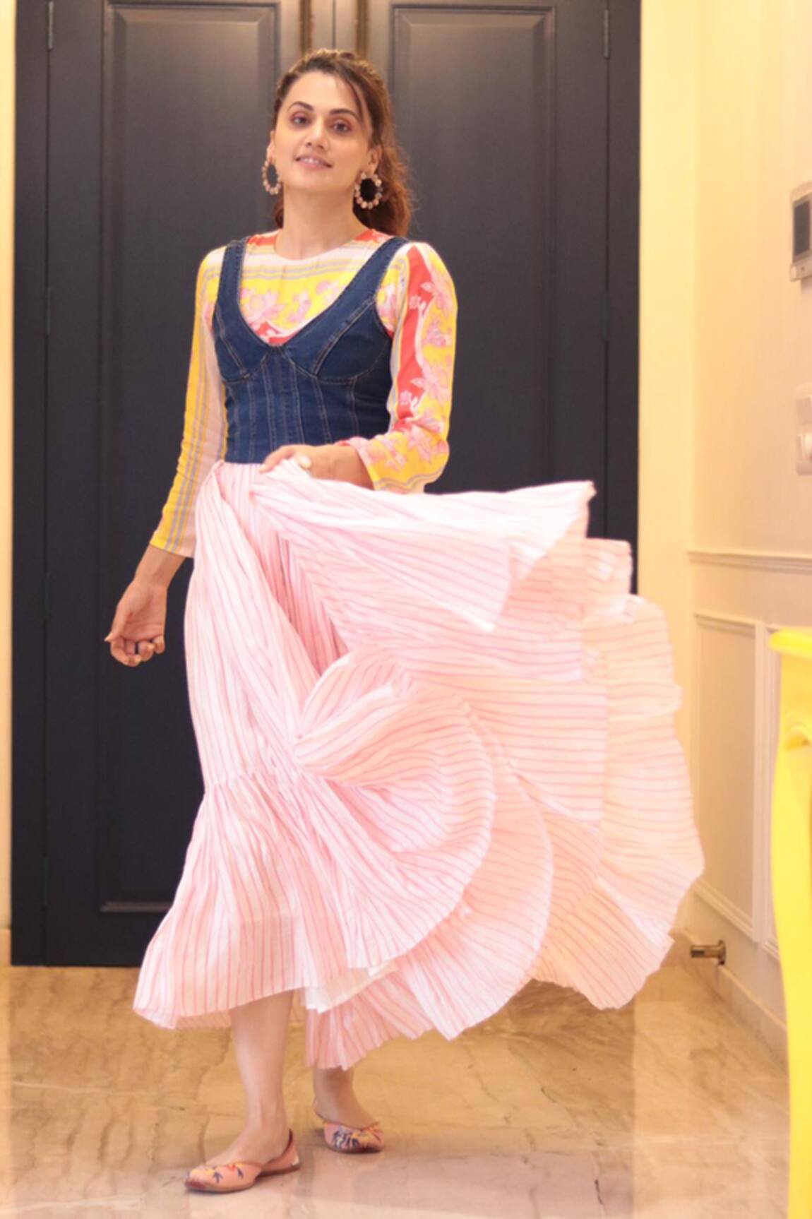 Swati Vijaivargie Printed Flared Kurta 