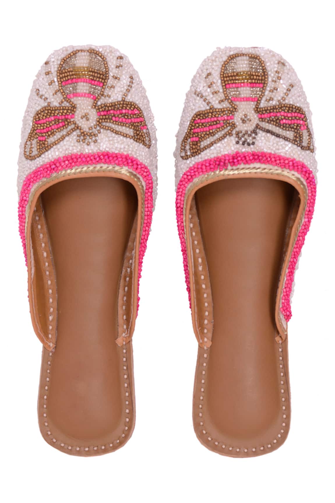 5elements Bead Embroidered Open-Back Juttis 