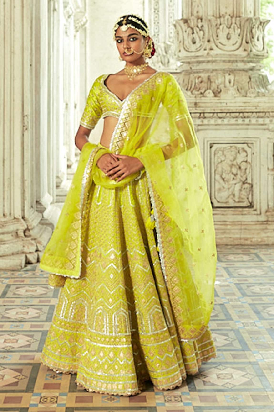 Gopi Vaid Shahi Embroidered Bridal Lehenga Set 