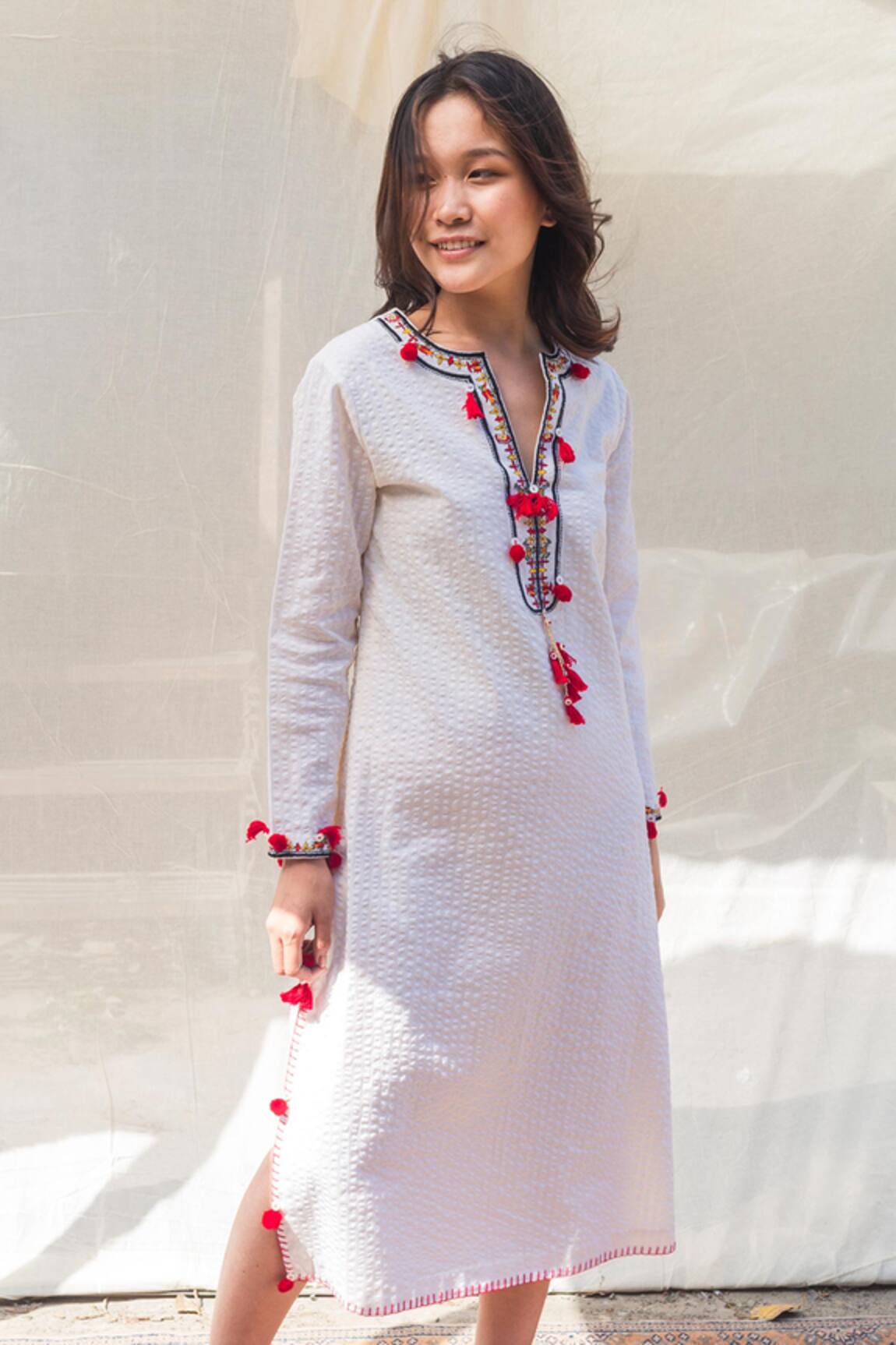 Nikasha Textured Cotton Dress