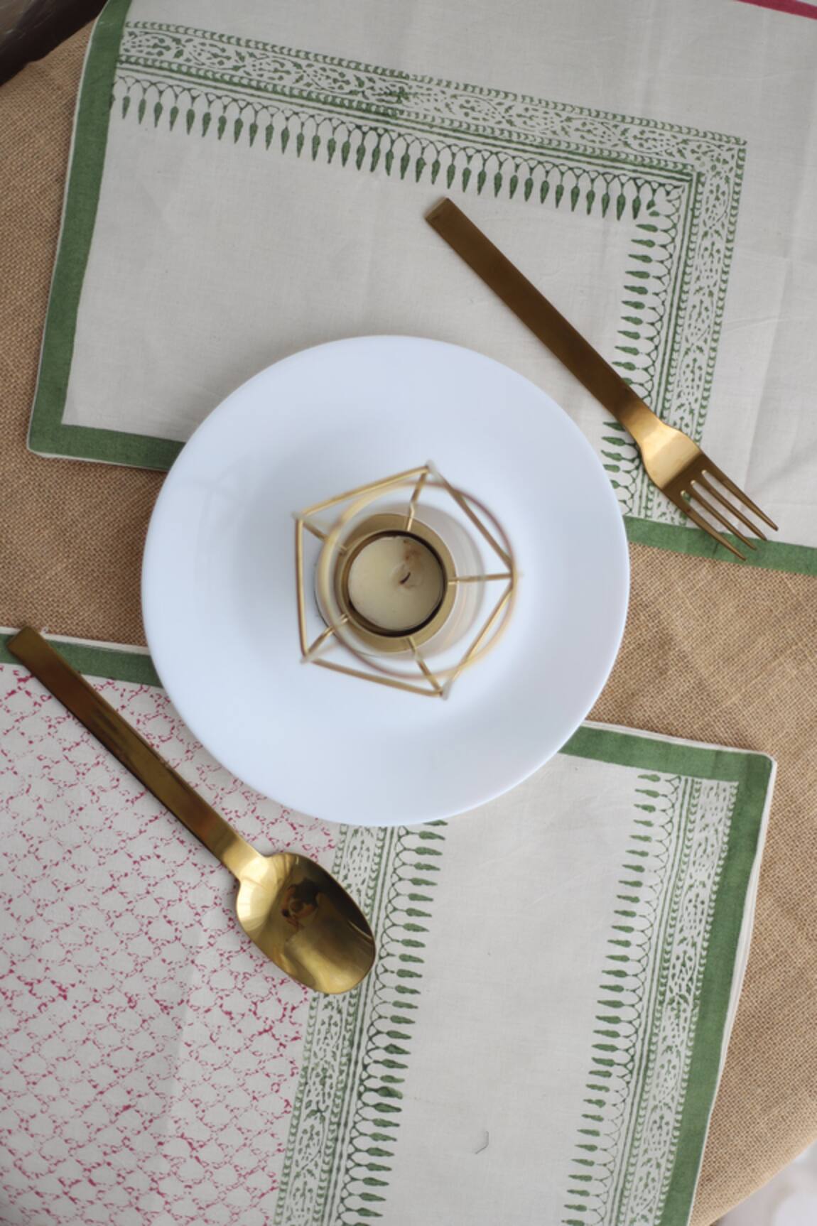 Inheritance India Cotton Table Mats With Napkins Set of 12