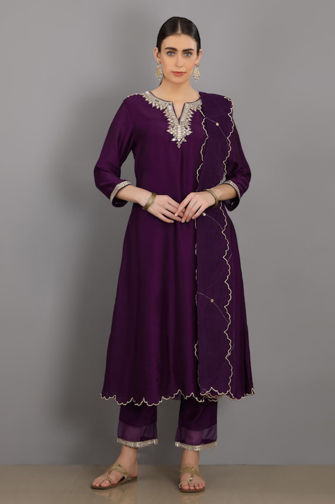 Asaga Chanderi Silk Kurta Set