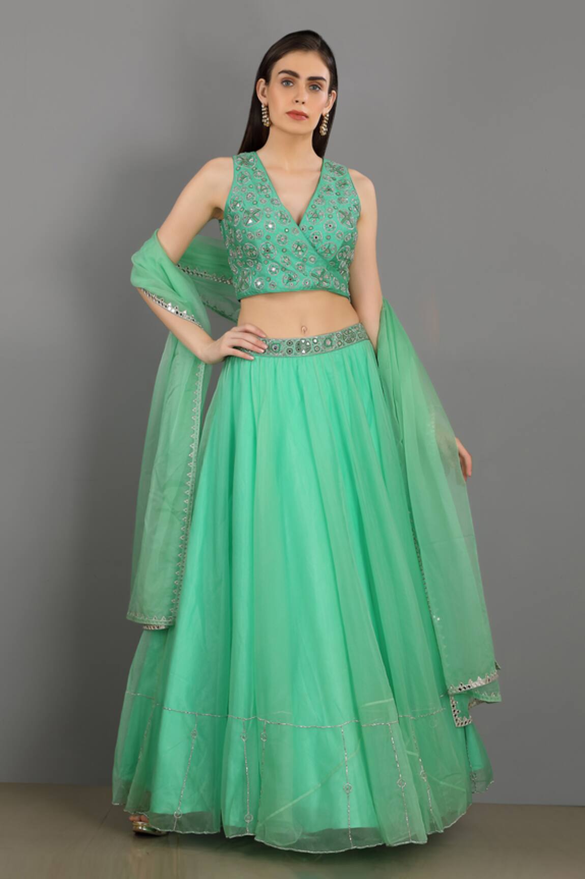 Asaga Embroidered Lehenga Set 