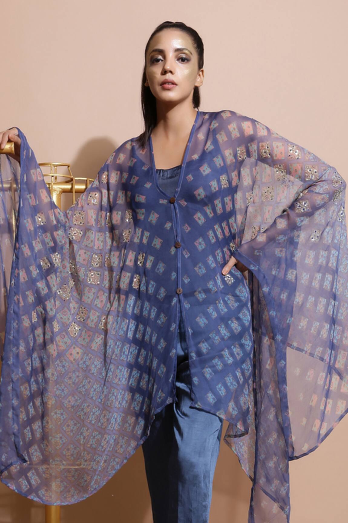 Pallavi Jaipur Printed Cape