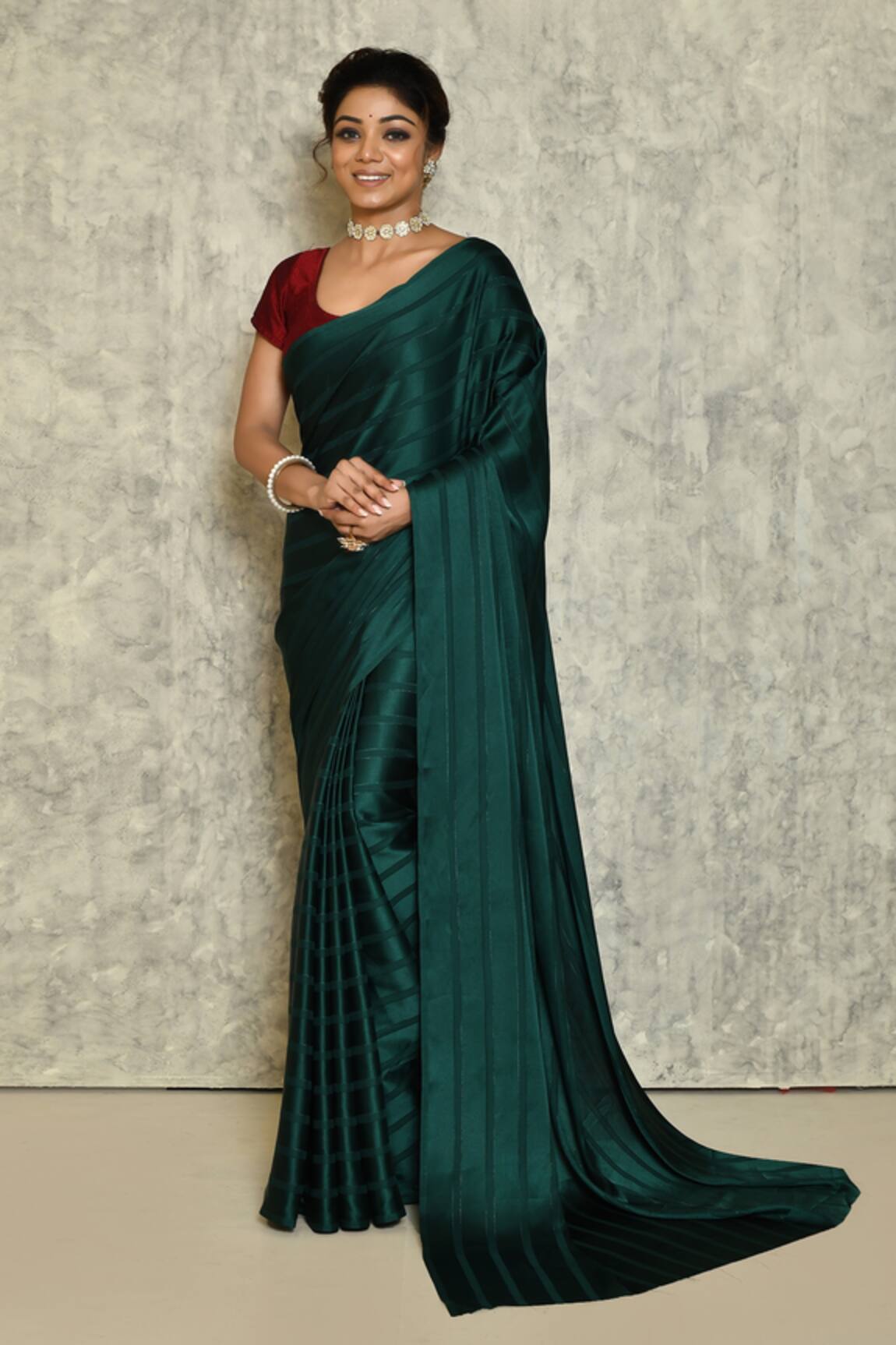 Naintara Bajaj Stripe Pattern Saree