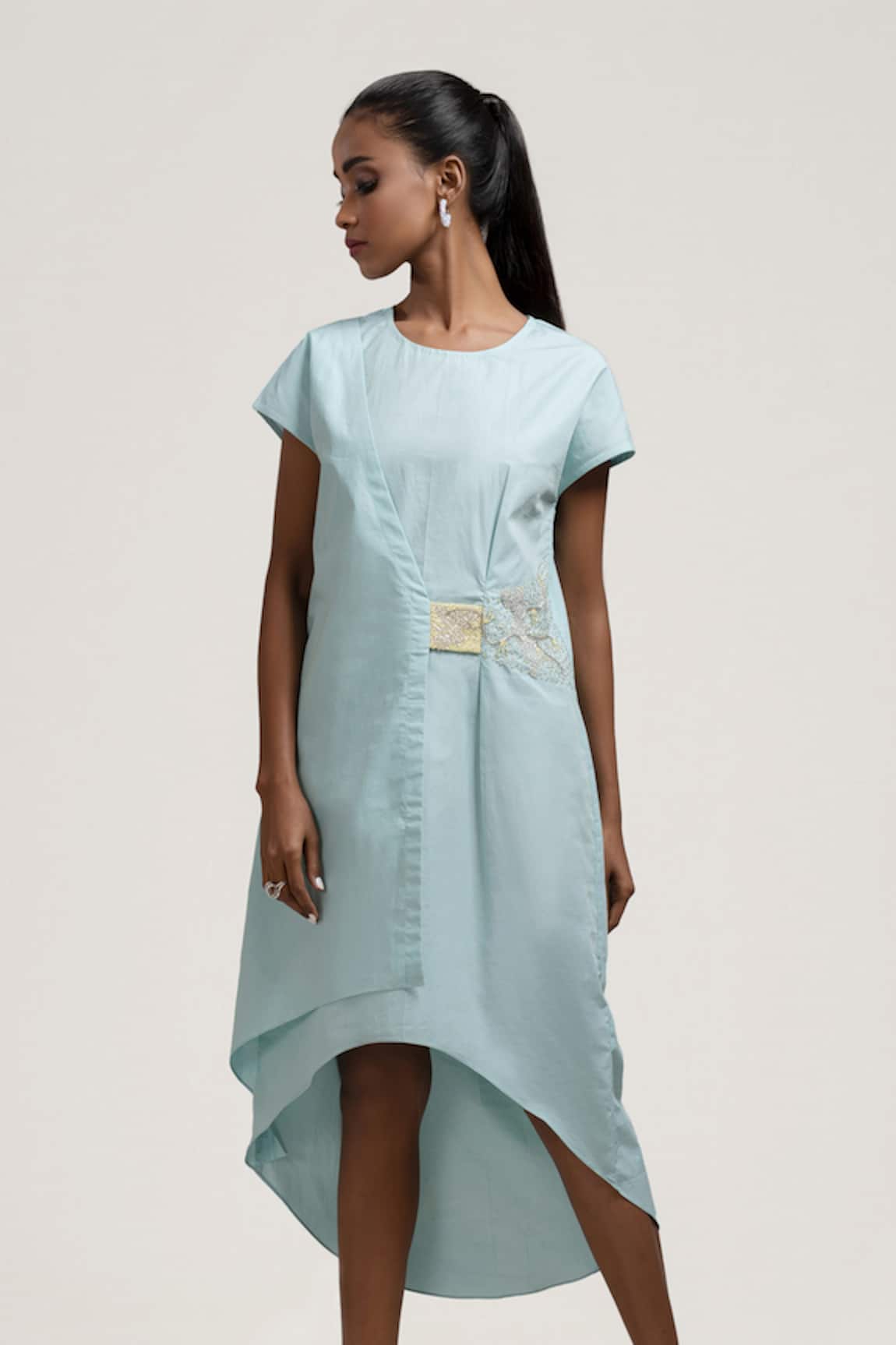 Jyoti Sachdev Iyer Asymmetric Embroidered Dress