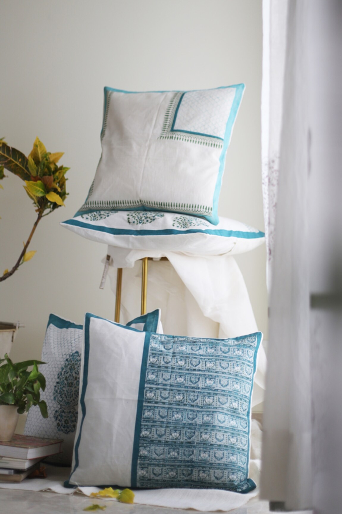 Inheritance India Square Cushion Cover Set of 2 