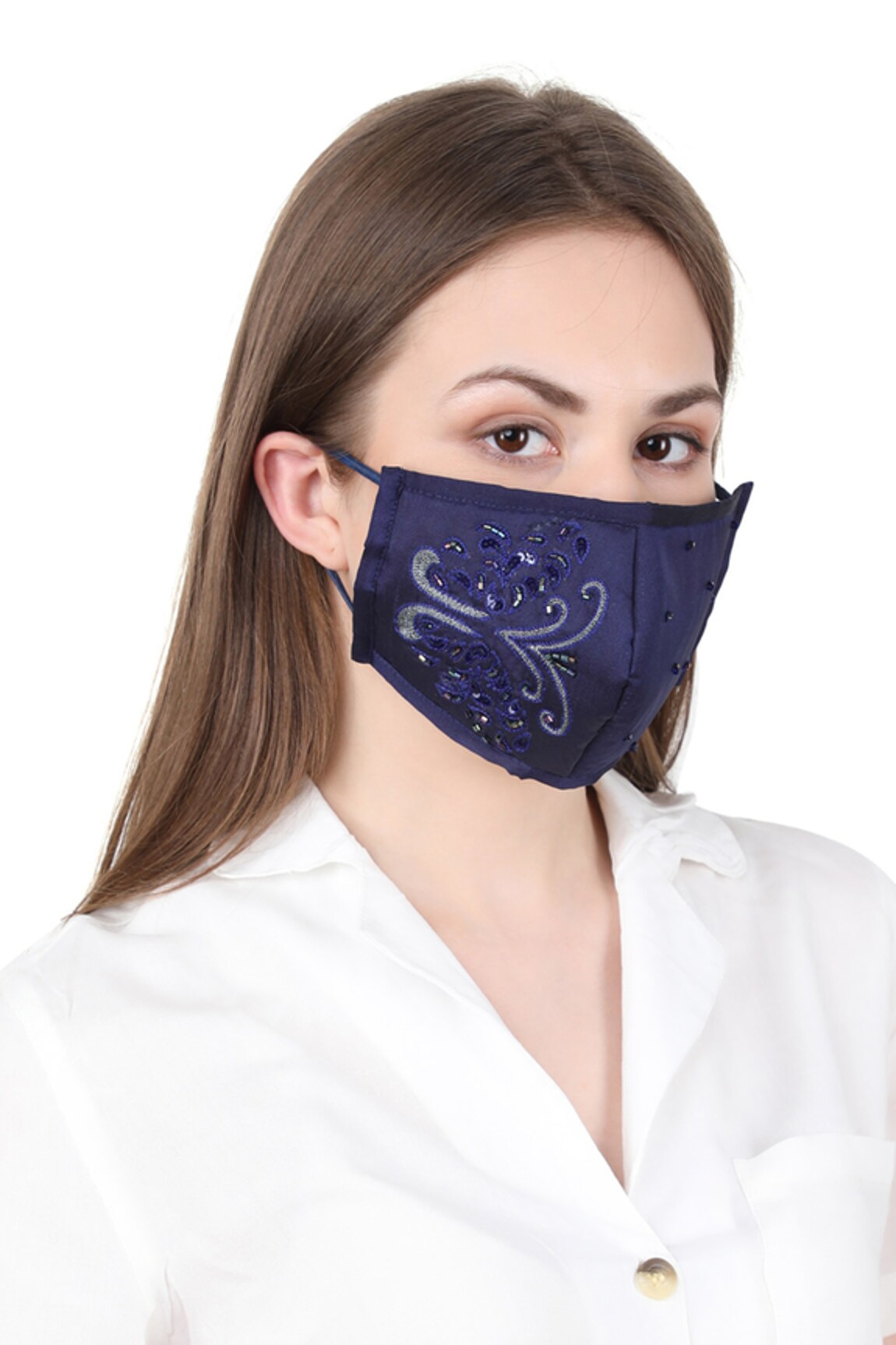 Puneet Gupta Embroidered Face Mask Single Pc