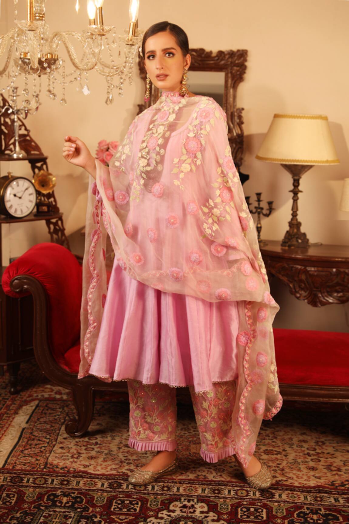 Ruh Clothing Chikankari Embroidered Anarkali Set 