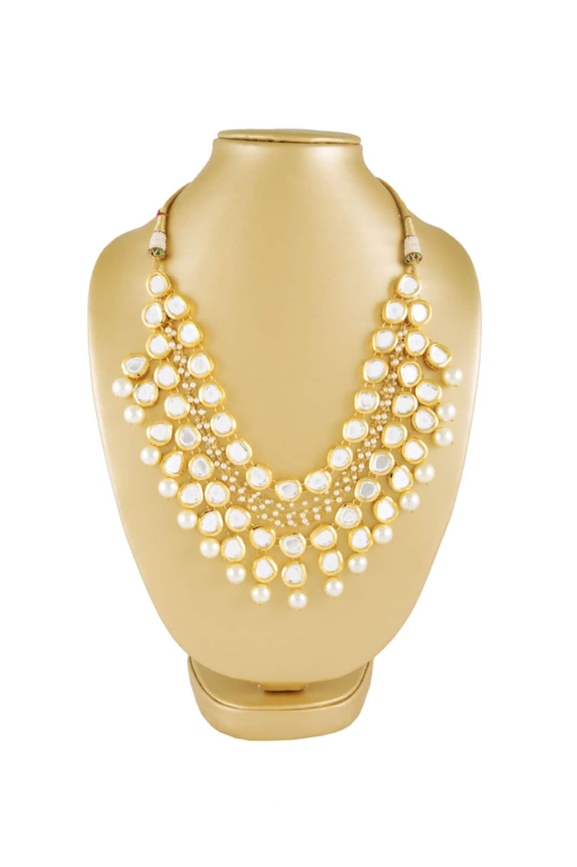 Just Shradhas Kundan & Pearl Layered Necklace 