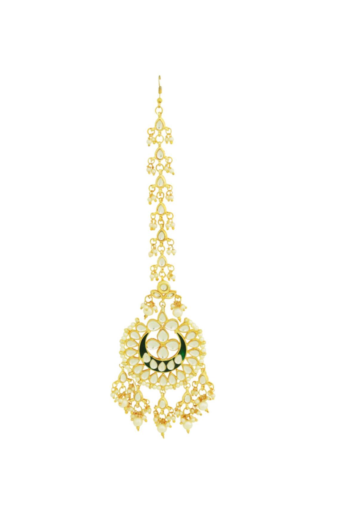Just Shradhas Kundan Studded Maangtika