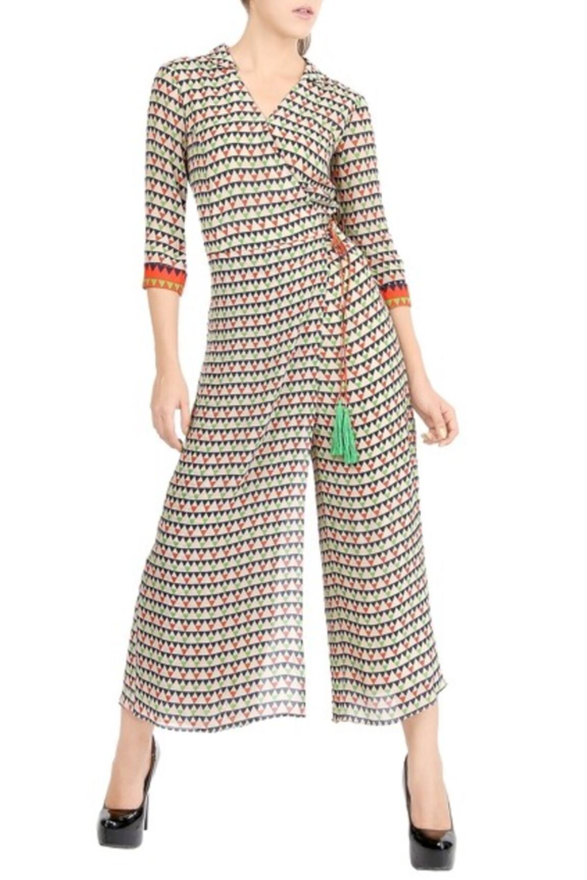 Soup By Sougat Paul Wrap Printed Jumpsuit