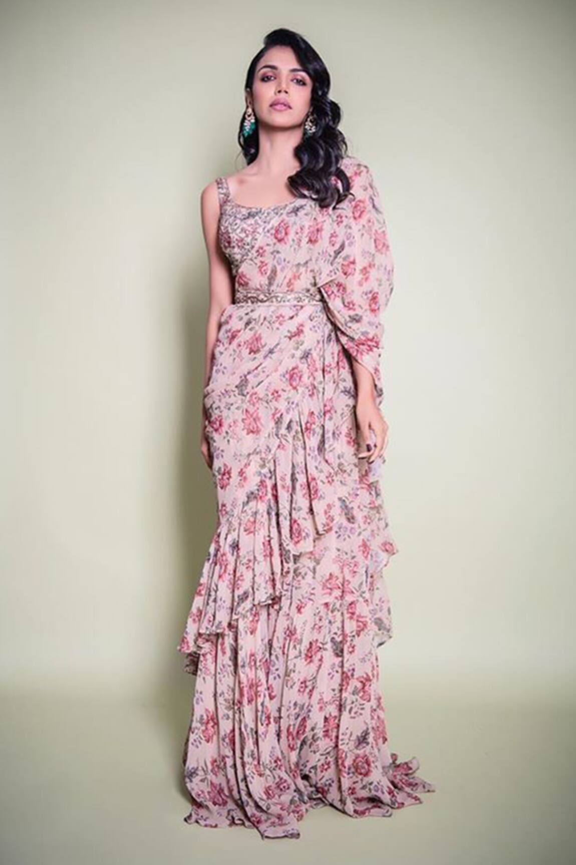 Astha Narang Pre-Draped Saree Set