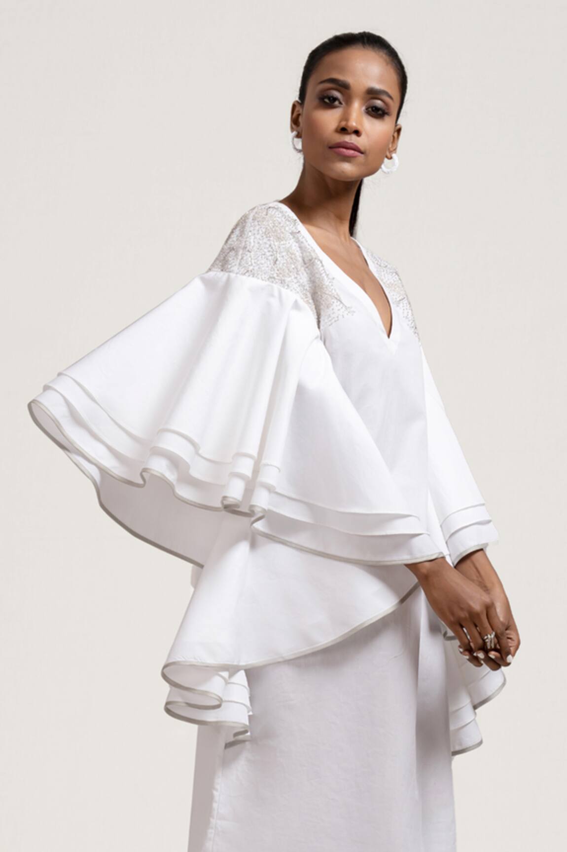 Jyoti Sachdev Iyer Embroidered Midi Dress