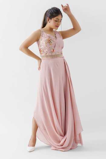 Suruchi Parakh Draped Skirt Set 