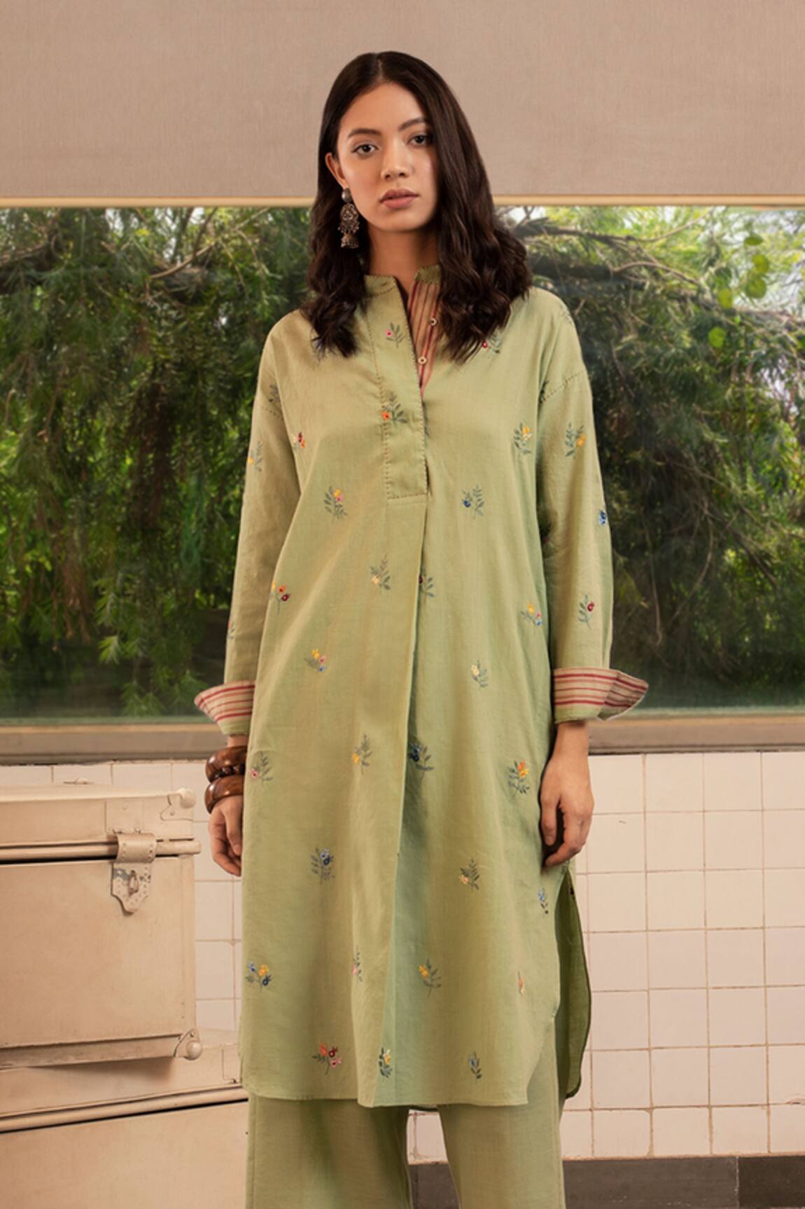 Payal Pratap Embroidered Handloom Cotton Tunic