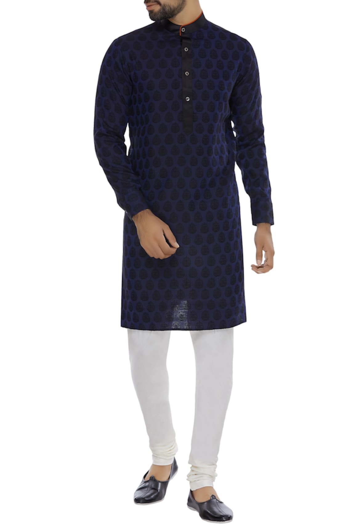 Vavci Printed navy blue kurta