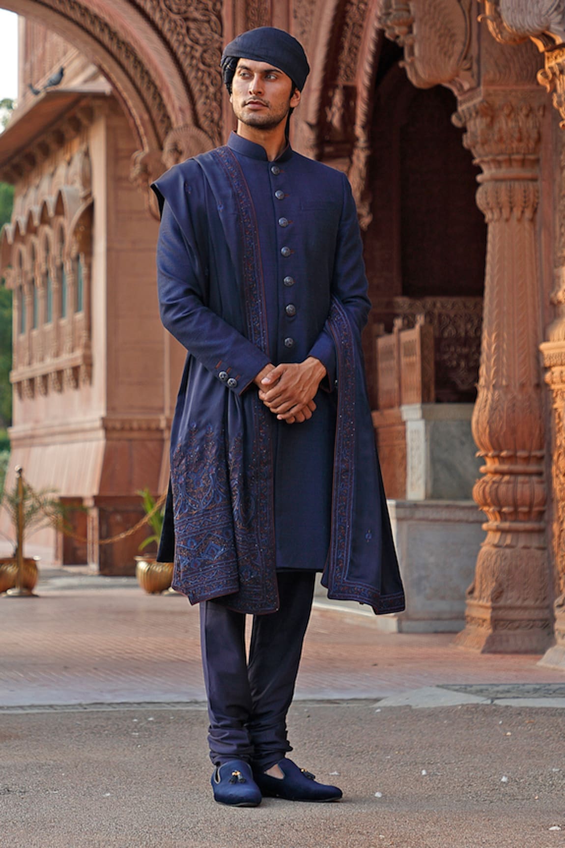 Vanshik Raw Silk Sherwani Set