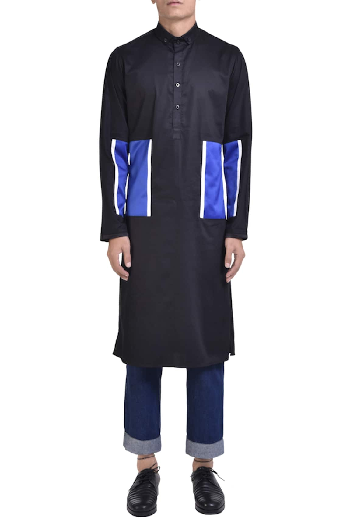 NoughtOne Color-block cotton kurta 