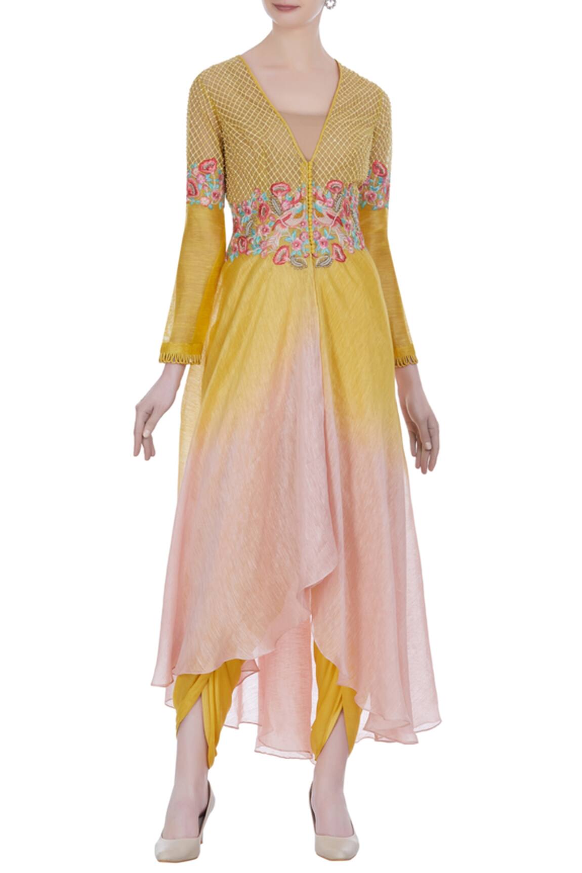 Incheetape Silk Linen Kurta Set