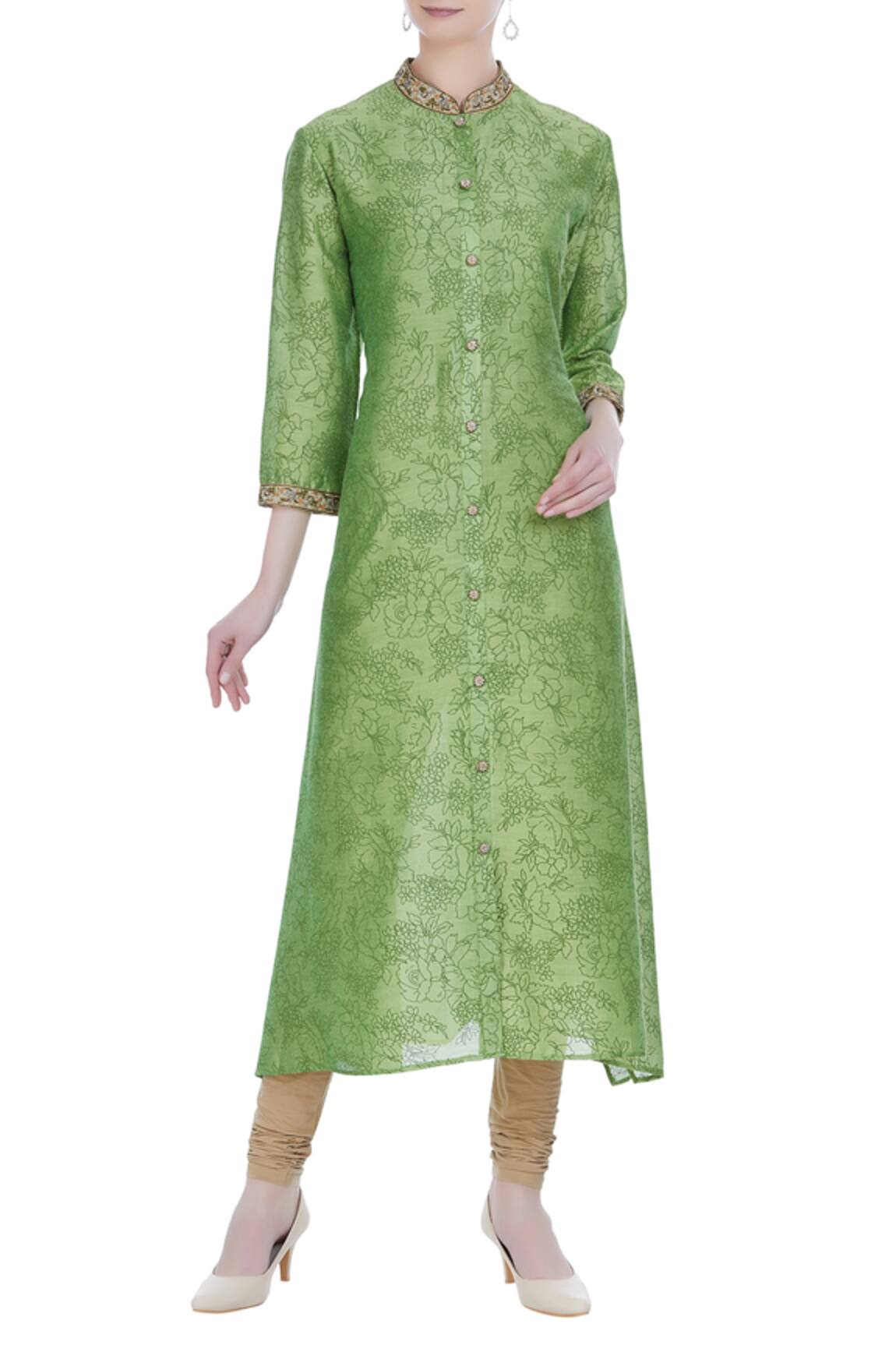 Manasi Sengupta Asymmetric hemine kurta set