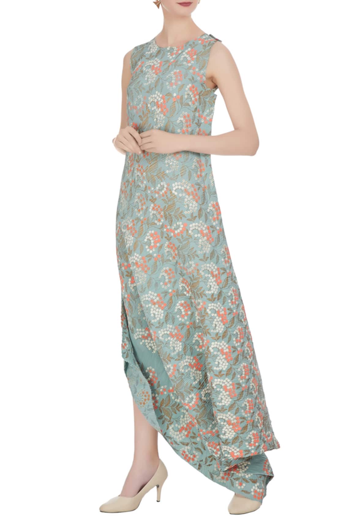 Kavita Bhartia Floral motif printed long maxi dress