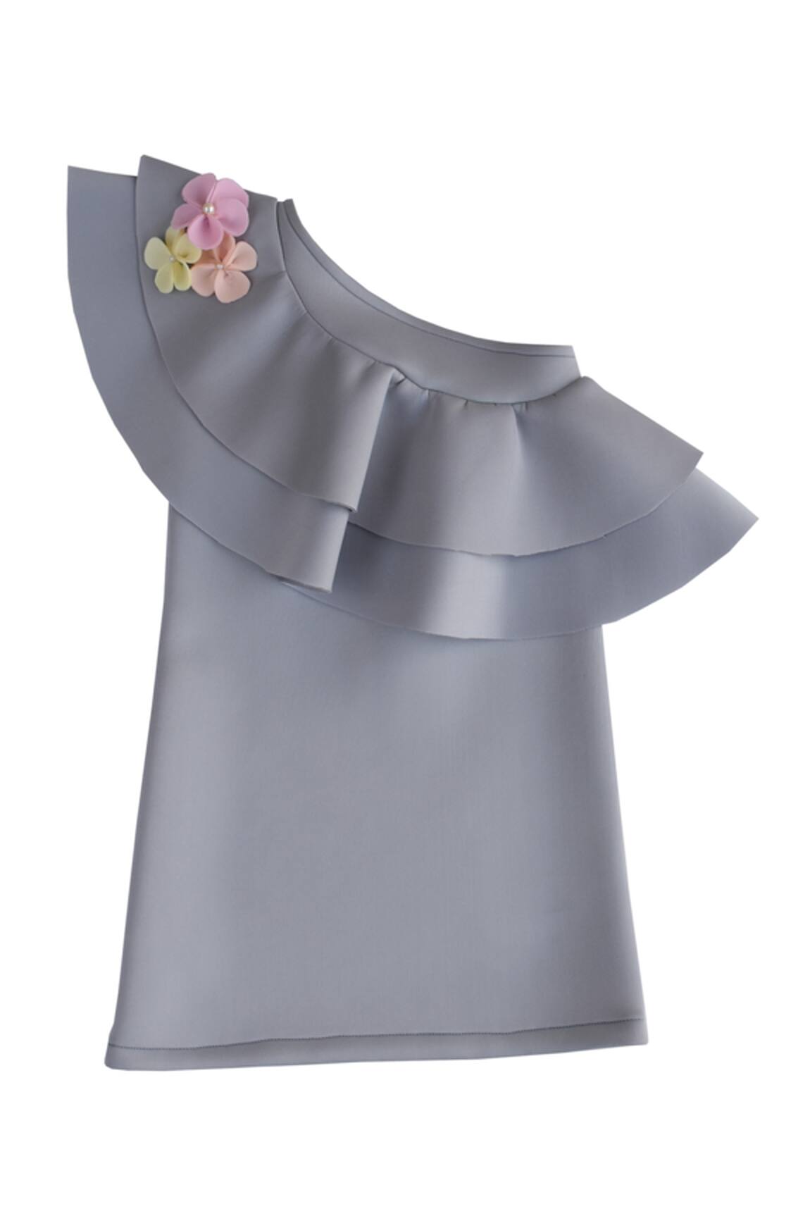 Fayon Kids One-shoulder neoprene dress