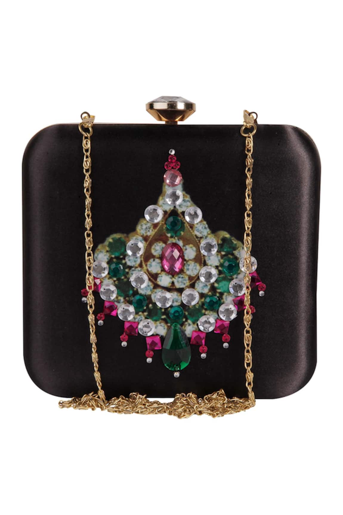 Puneet Gupta Zardozi Hand Embroidered Pearl Clutch