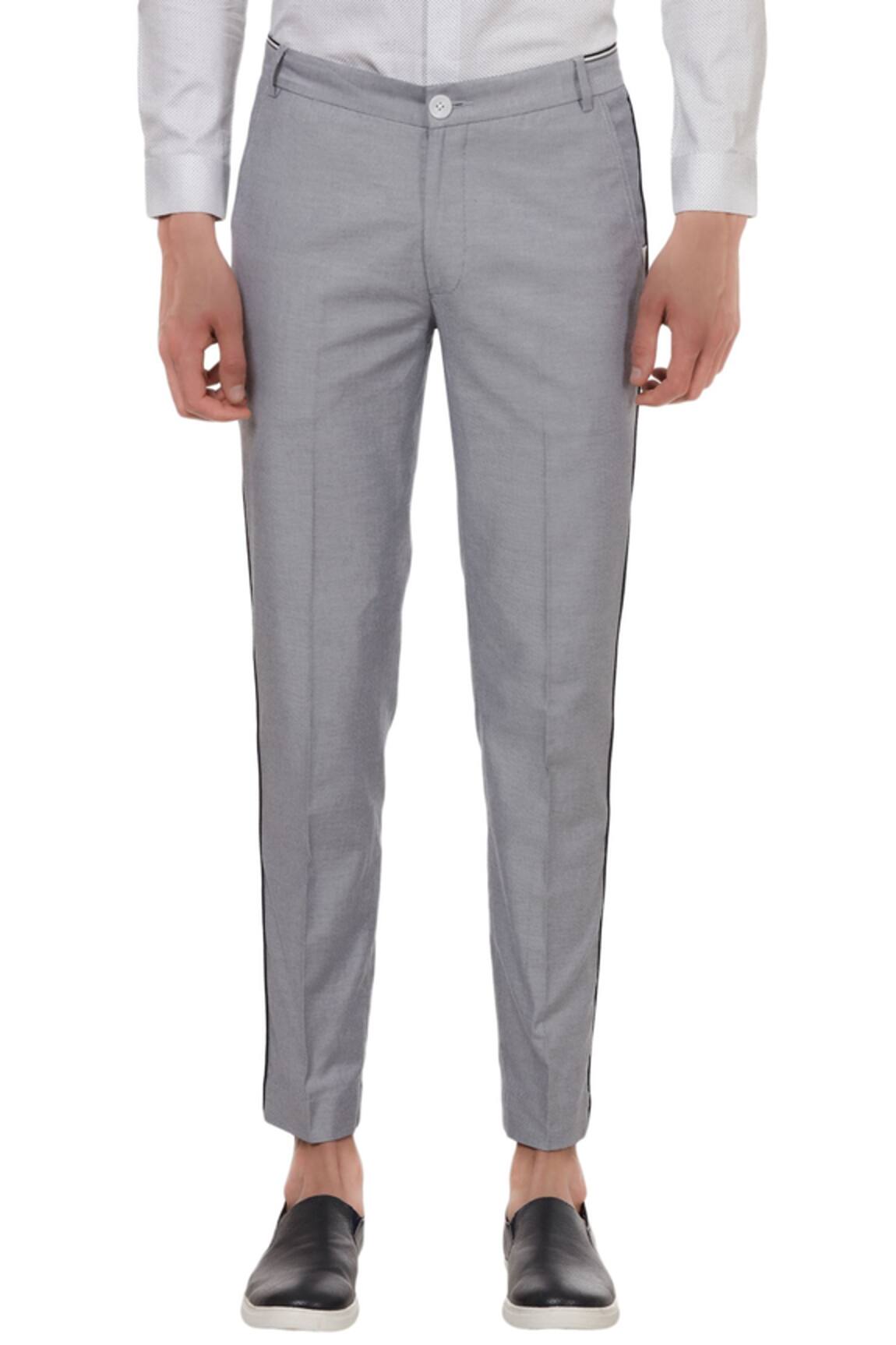 Buy HM Men Beige Twill Trousers Slim Fit  Trousers for Men 13628362   Myntra