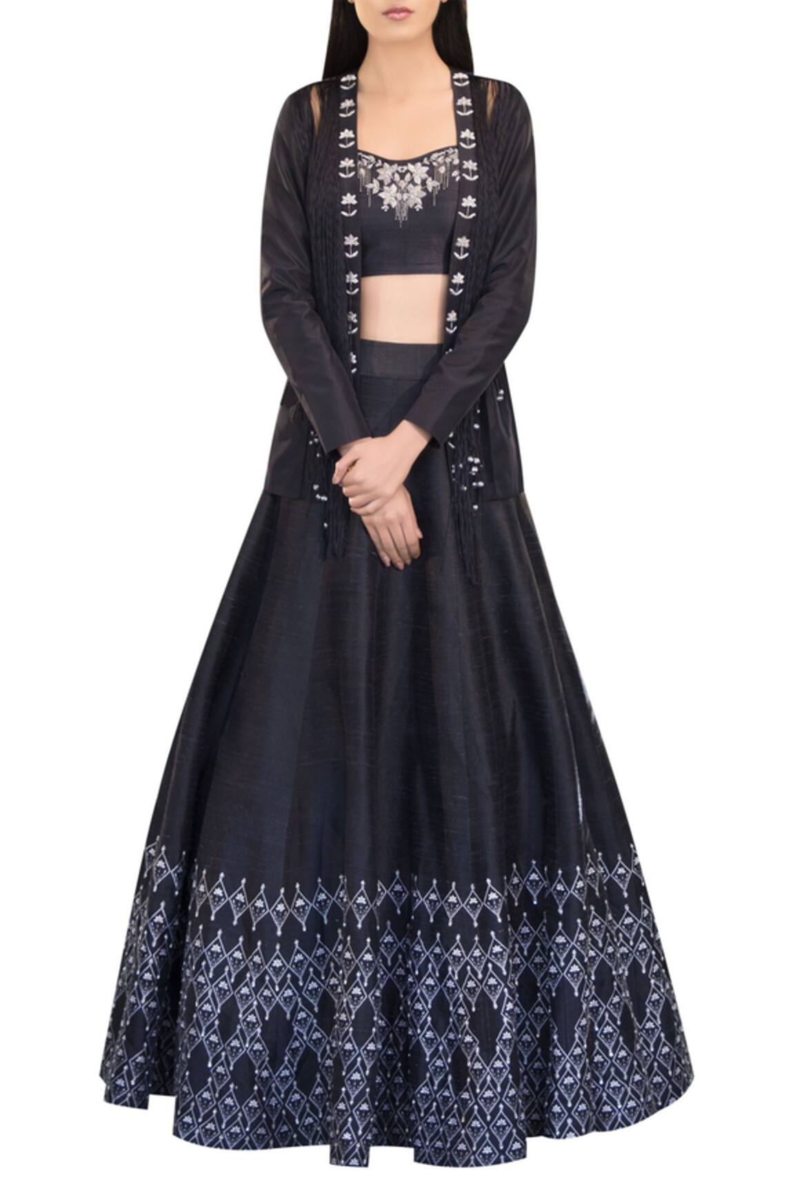 Sana Barreja Embroidered Jacket Lehenga Set