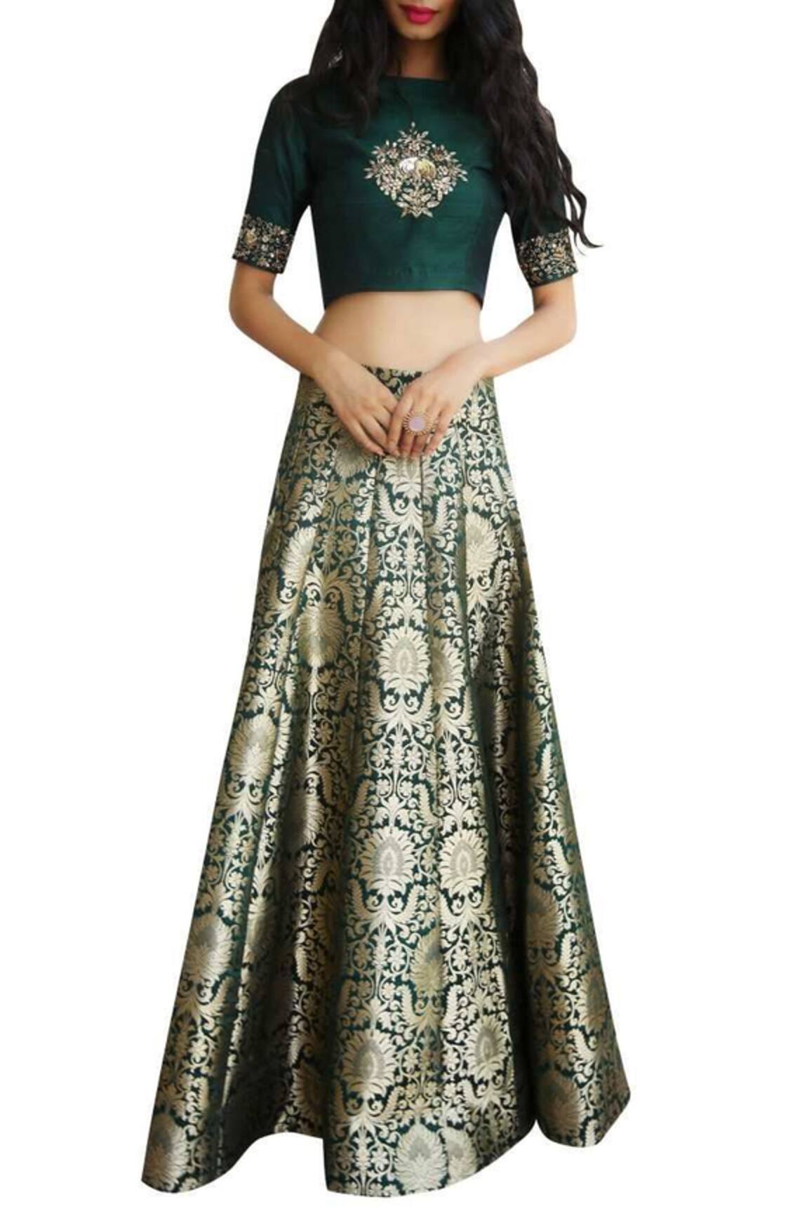 Ranian Zari brocade kalidar lehenga set 