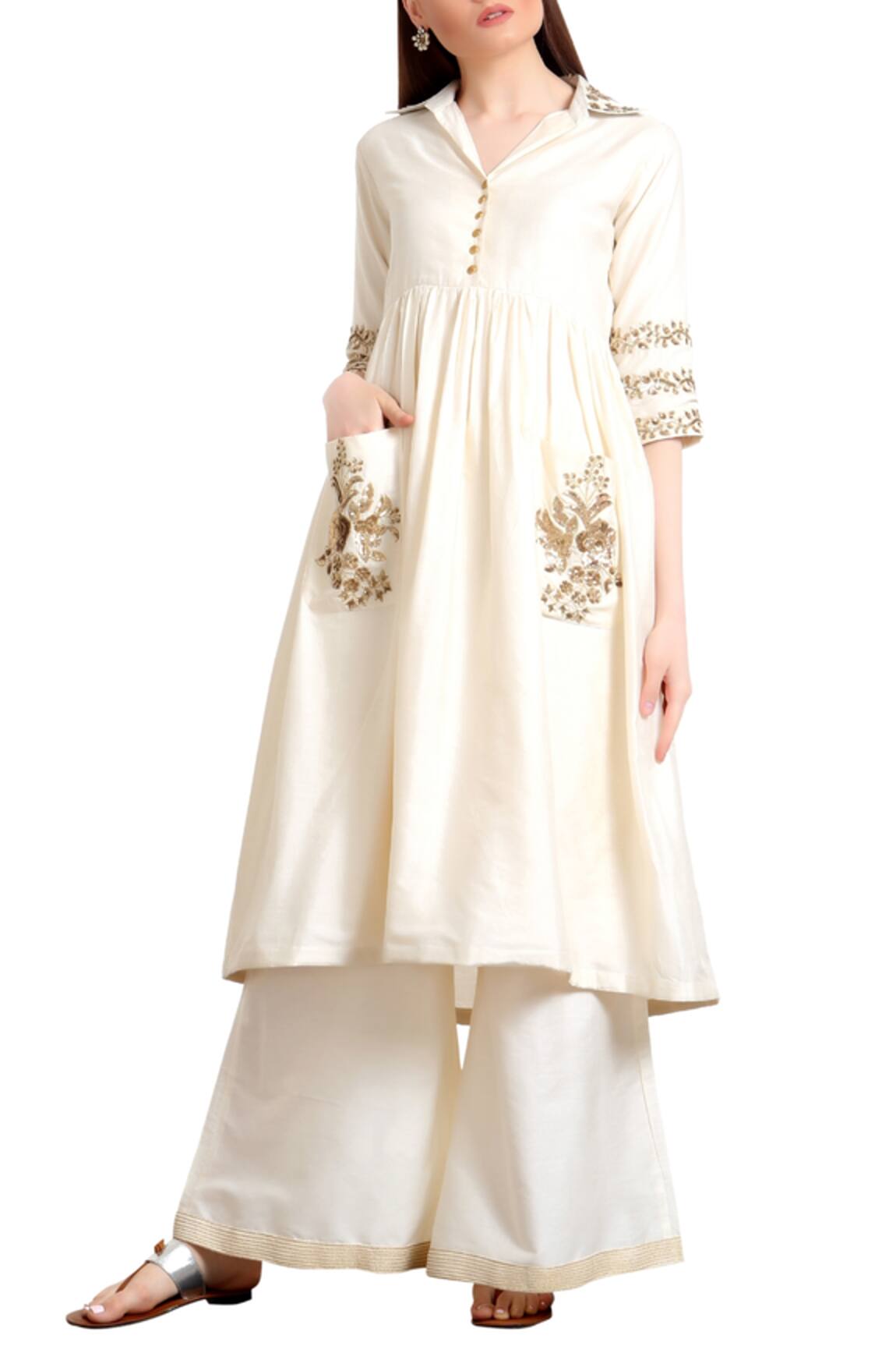 Ranian Embellished kurta palazzo set 