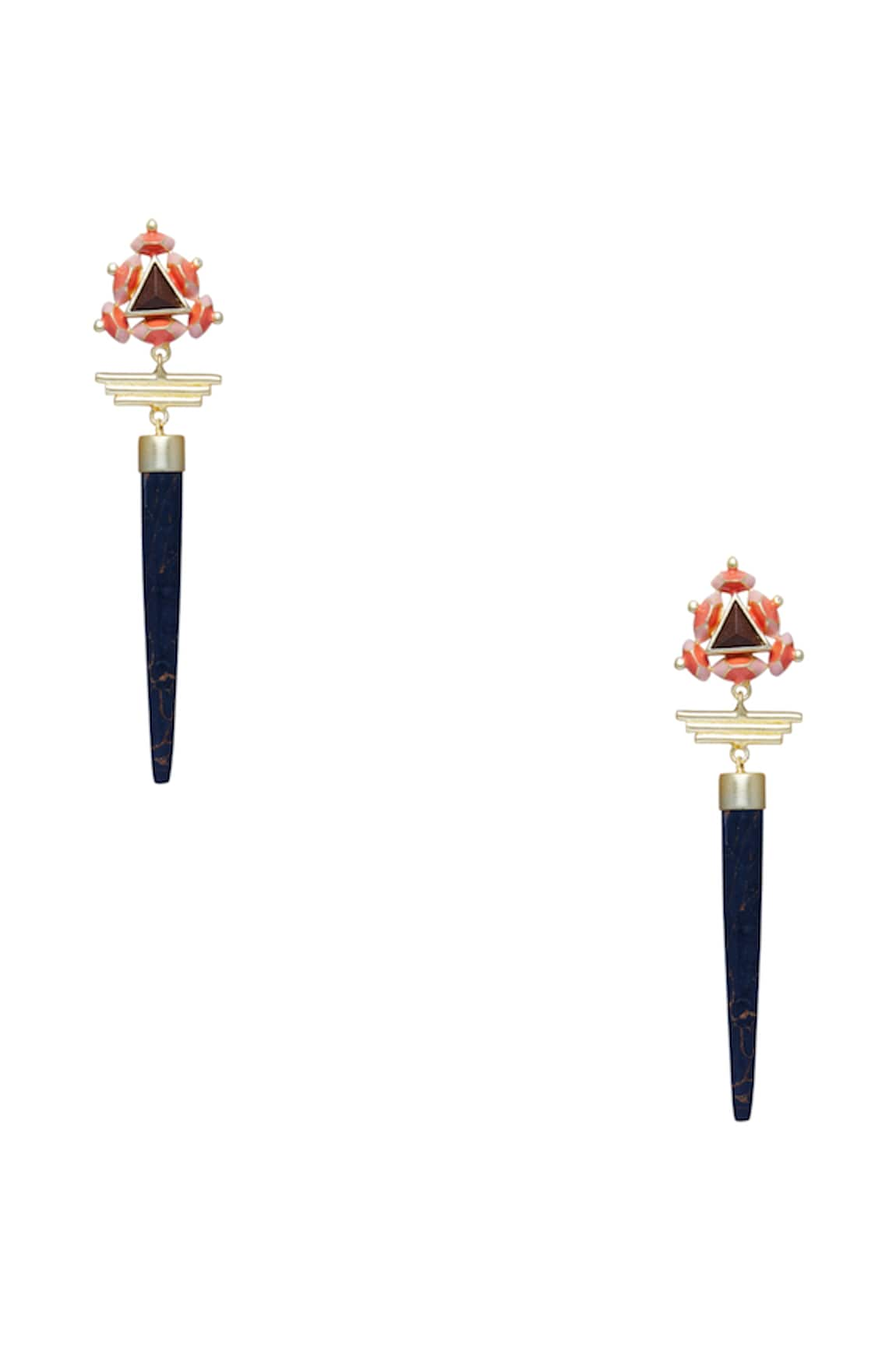 Madiha Jaipur Pyramid handcrafted dangler earrings