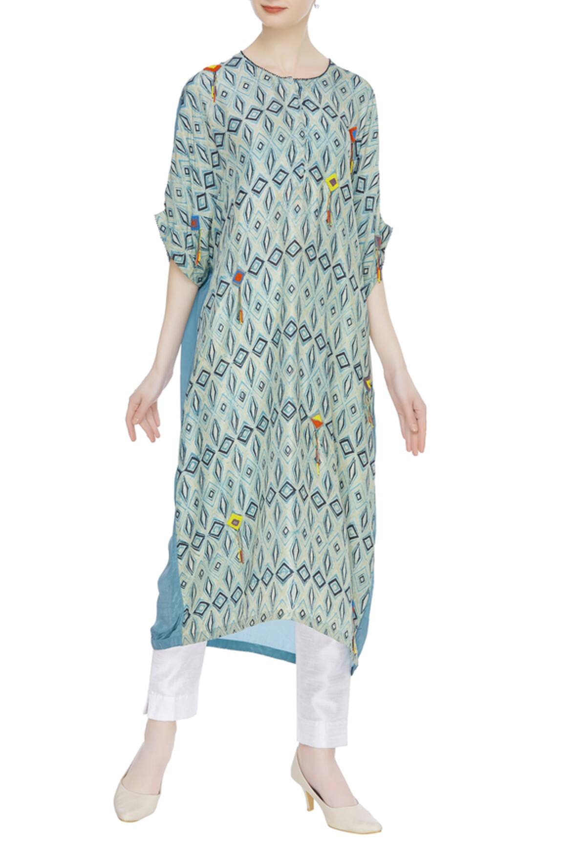 Divya Sheth Hand block print naturally dyed tunic